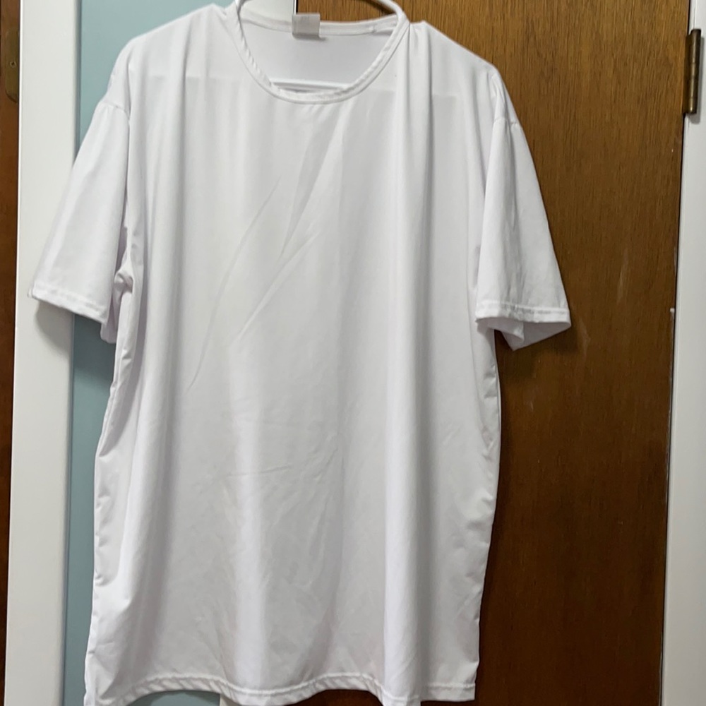 White athletic gym shirt